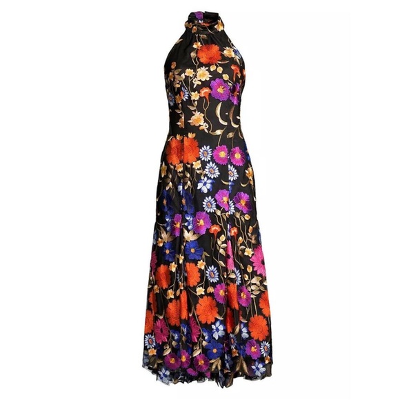 halter neck dress chiffon Liberty Chiffon Print Halter Neck Dress. Simple Retro Womenswear Daily-Vintage Inspired Fashion, Yellow / XL